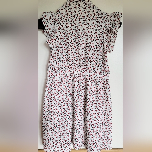 Chelsea & Violet Girls Floral Button Neck Ruffle Sleeves Dress Size Medium - Picture 2 of 5